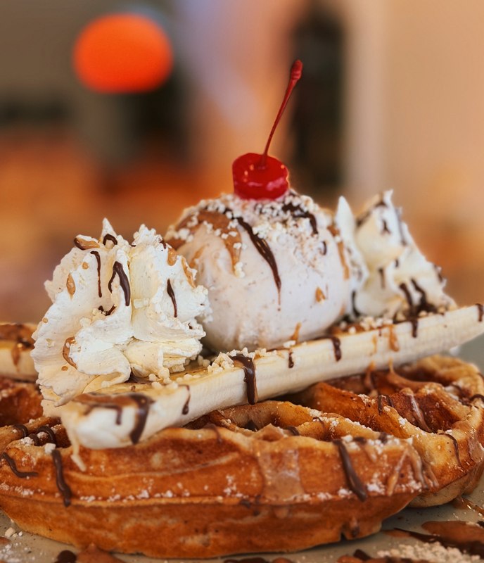 An der Waffel